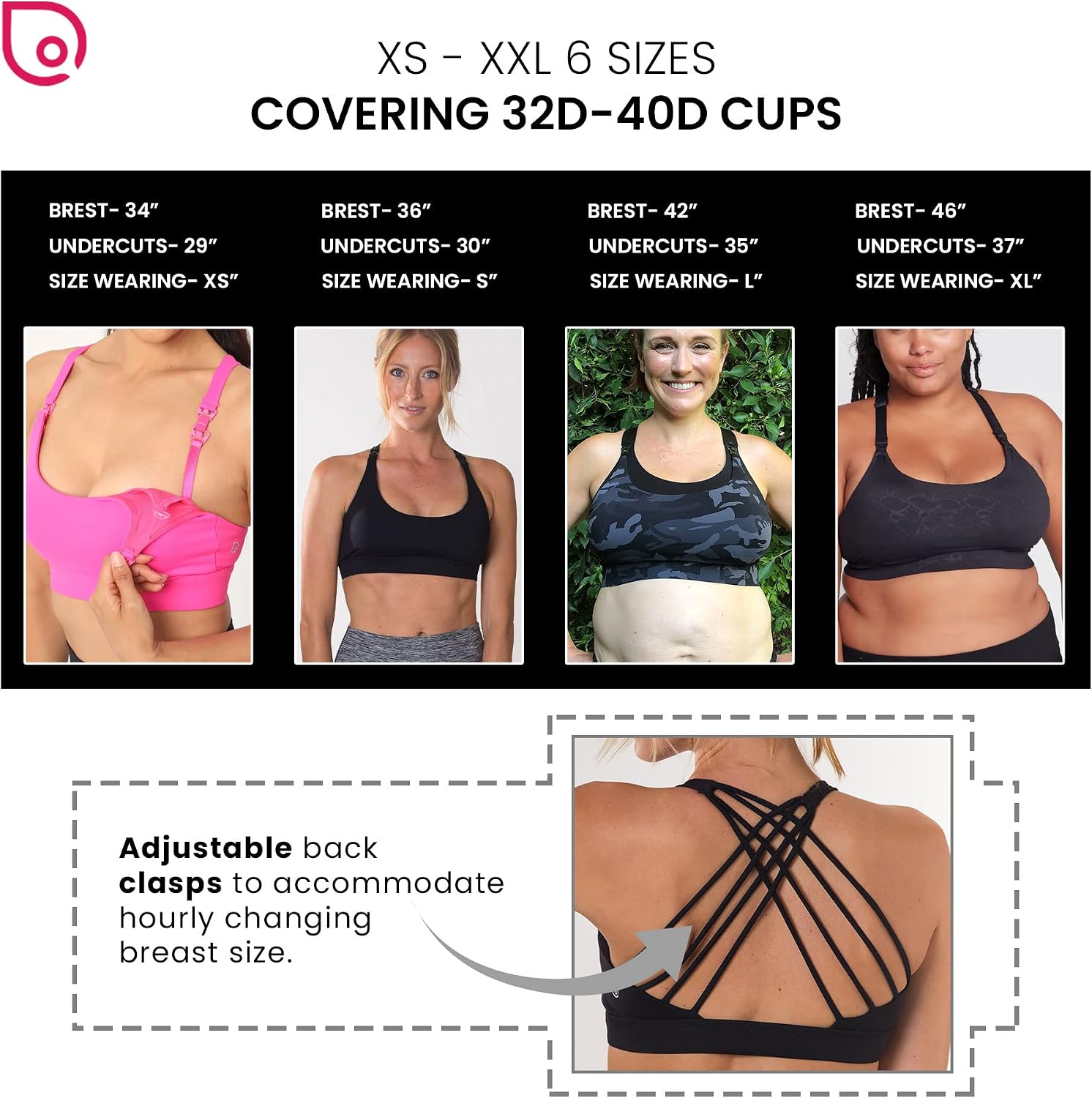Sweat and Milk Océane 2 Medium Support Nursing & Sports Bra, Strappy Back, Breastfeeding, No Pumping, Maternity Bra