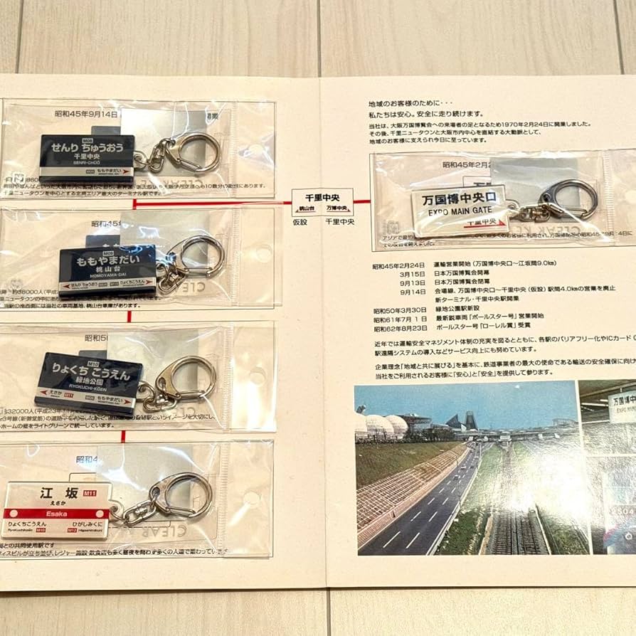 【超レア】北大阪急行 駅名キーホルダー フルセット 台紙つき 超レア】北大阪急行 駅名キーホルダー フルセット 台紙つき