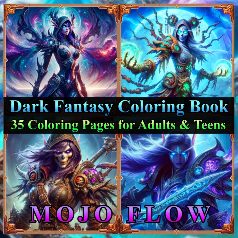 Dark Fantasy Coloring Book: 35 Coloring Pages for Adults & Teens (Fantasy Coloring Books)
