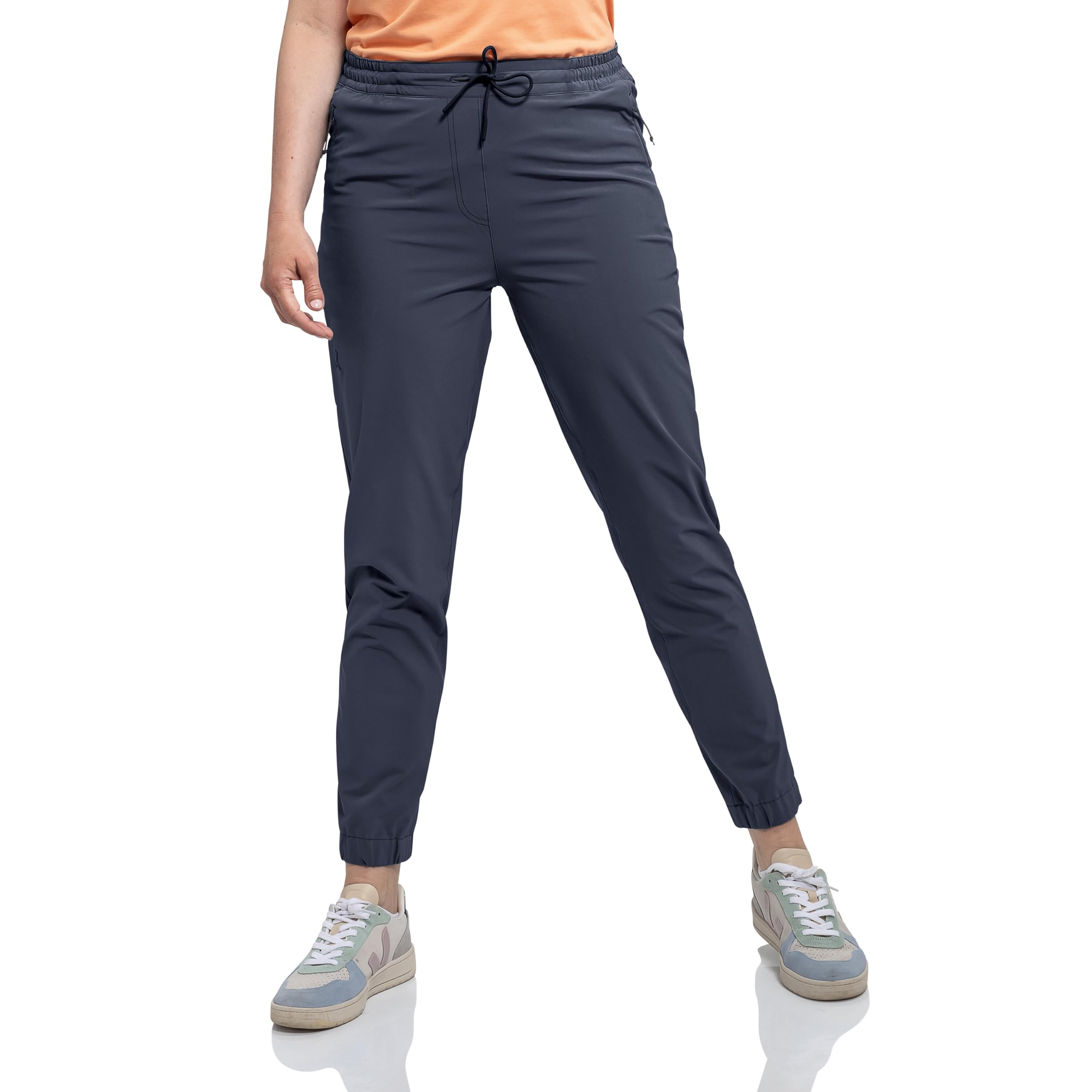 Schöffel Damen Pants Vienna L, Wasserabweisende Freizeithose mit 4-Wege-Stretch, leichte Outdoorhose mit elastischem Bund und praktischer Sicherheitstasche