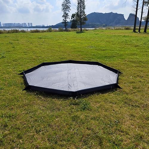 Miniatura 5 de Vilemoon Huellas octagonales para tienda de campaña caliente Tipi de 2 a 3 personas, altura 5.1 in, lona ligera impermeable para acampar