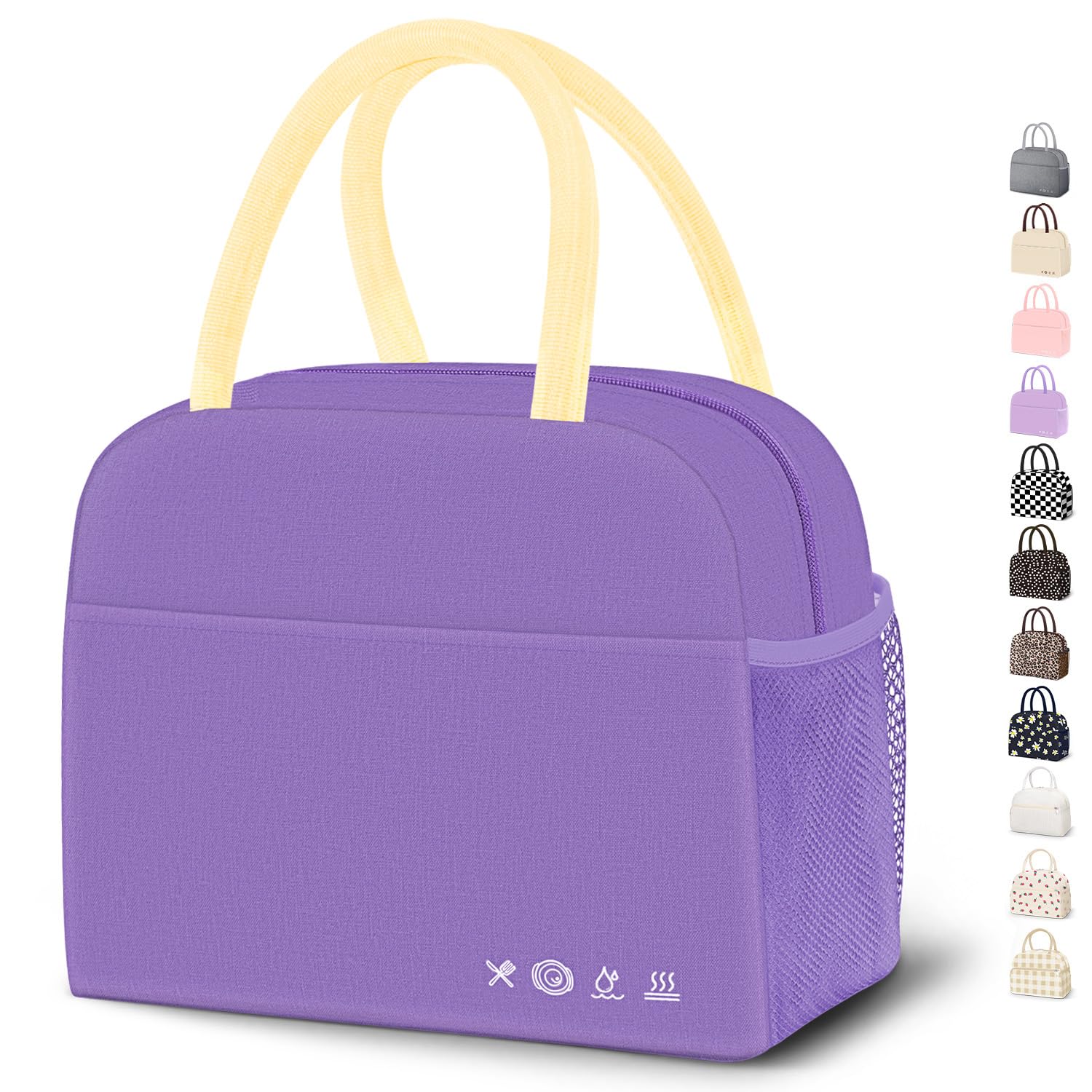 DALINDA Lunch Bag Lunch Box for Women Men Reusable Insulated Lunch Bags for Adults,Leakproof Cute Cooler Lunch Tote Bag, Large Capacity for Work Travel Picnic