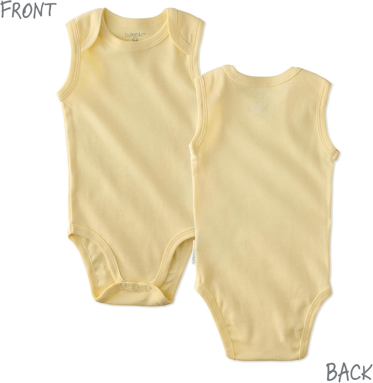 Butterblu Sam 5-Pack Sleeveless Bodysuits 100% Organic Cotton Baby Clothes for Boys and Girls​​