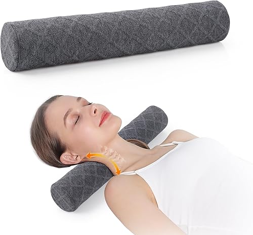 Miniatura 13 de Cozyhealth Almohada cervical pequeña de 3.1 pulgadas de alto, almohada cilíndrica de espuma viscoelástica suave media para dormir, soporte de cuello