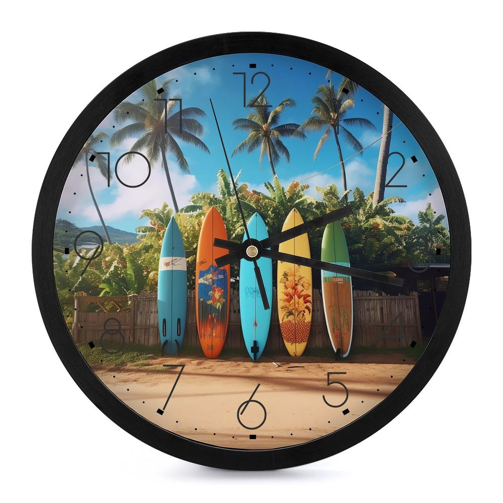 Horloge murale silencieuse pour chambre évitant le tic-tac rond pile