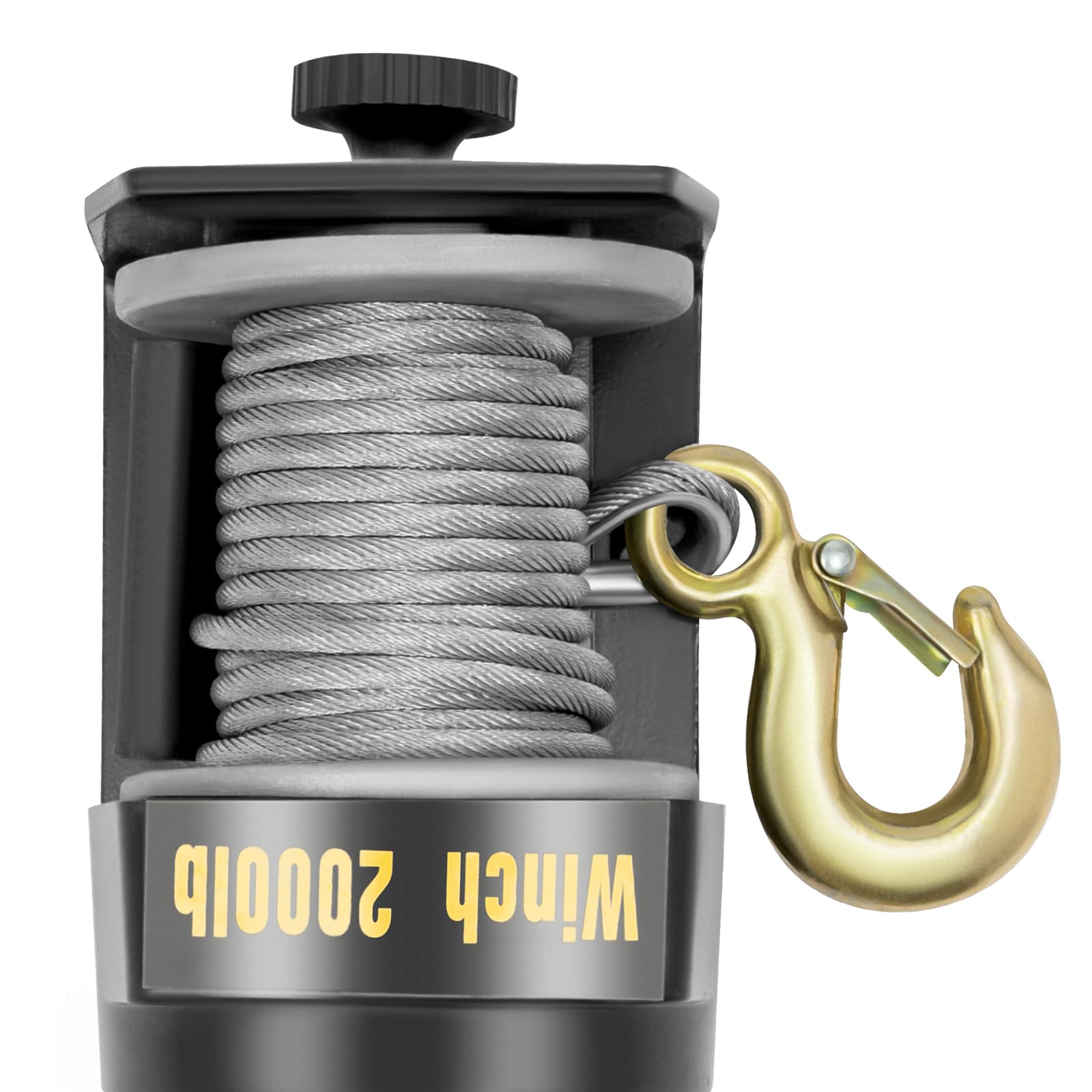 Elektrische Seilwinde, 0.4KW Seilwinde Heben Hebegerät Hebevorrichtung, Motorwinde mit Kabelfernbedienung Hubhöhe 6m Horizontale 900kg