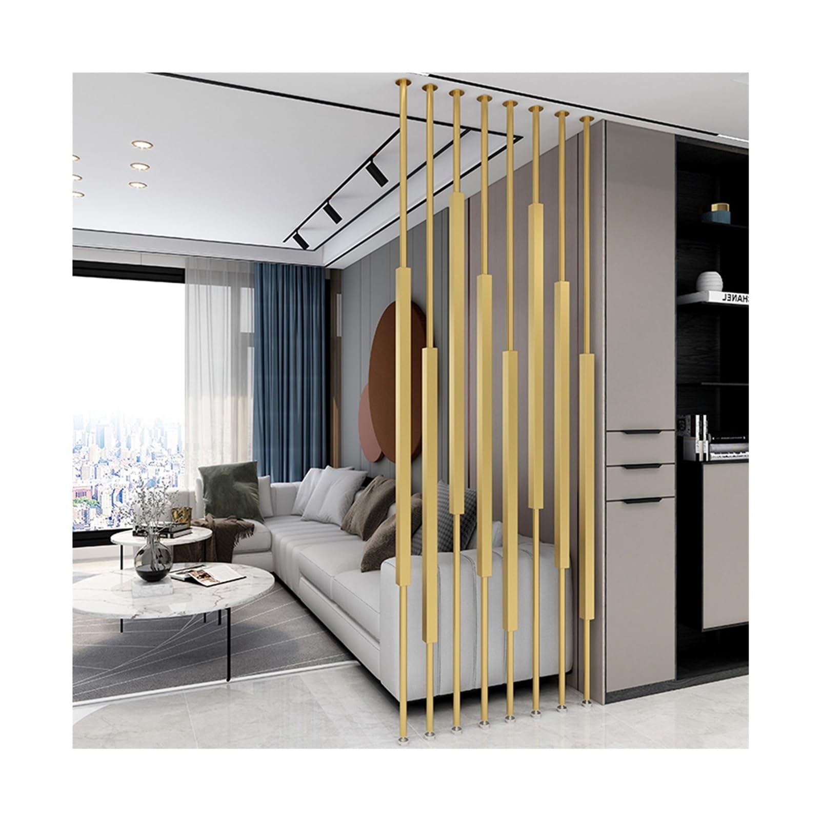 Séparateur d'espace moderne hauteur 10 cm pour aménagement bureau et restaurant
