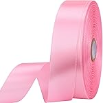 1 inches 50 Yard Pink Satin Ribbon for Gift Wrapping, Wedding, Crafts, Christmas,Easter, Floral, Hair, Invitation Decorations and More