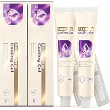 Cooling Gel, Skin Soothing Gel for Men & Women, Natural Herbal Care Gel with Applicators, Gentle Moisturizing & Comfort for Sensitive Skin, Daily Maintenance, 0.7 Oz Tube, Pack of 2
