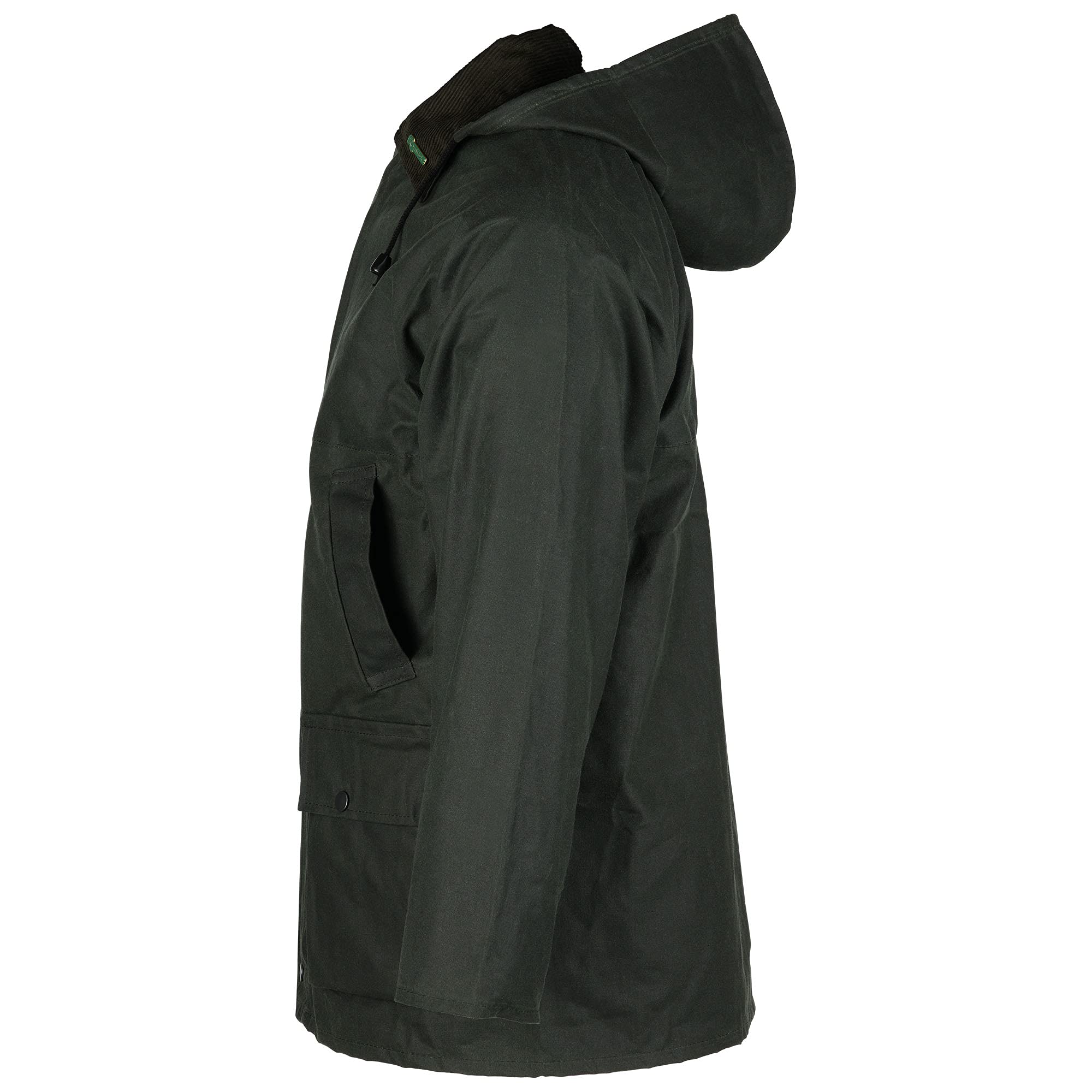 Romneys Chaqueta de cera inglesa forrada – El original | Robusto impermeable y cortavientos | Cálido y forrado como chaqueta de invierno con capucha