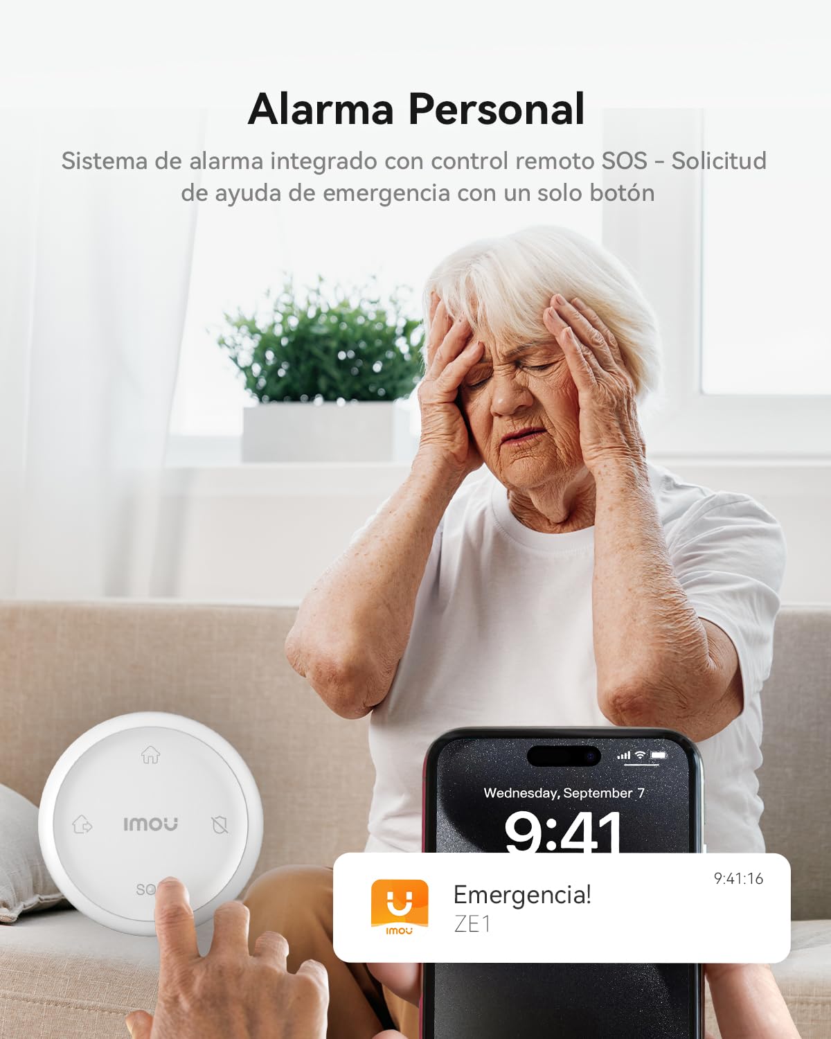 Imou Kit de Alarma - Sistema de Seguridad para el Hogar con Alarma y Cámara Vigilancia, Sensores de Movimiento, Sensores de Ventanas, Compatible con Alexa