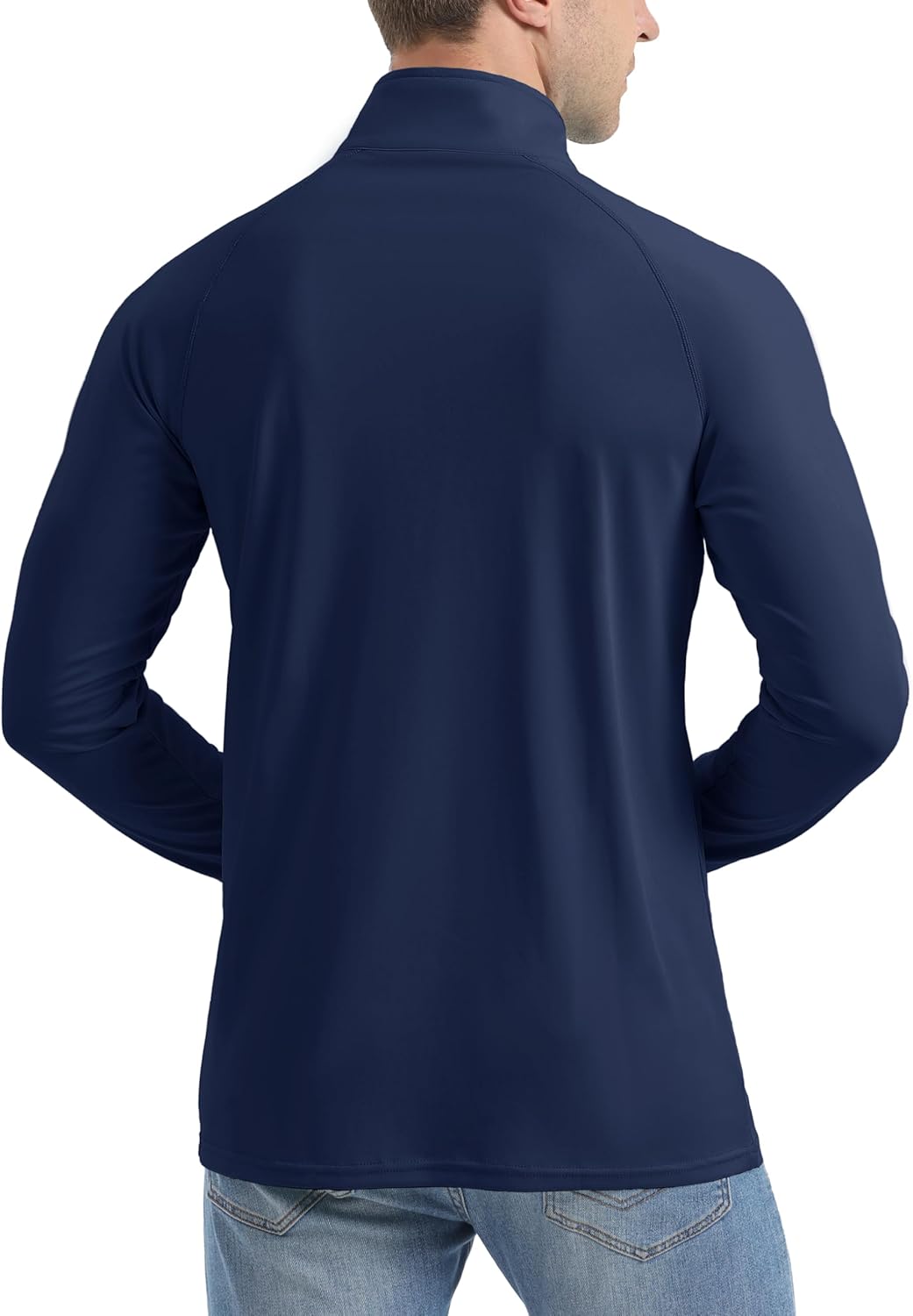 KINSWT Mens UPF 50+ Sun Shirt Long Sleeve 1/4 Zip SPF UV Protection Lightweight Quick Dry Quarter Zip Golf Shirt - Image 2