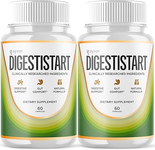Paquete de 2 cápsulas Digestistart, píldoras probióticas oficiales Digesti Start con todos los ingredientes naturales, suplemento avanzado de apoyo