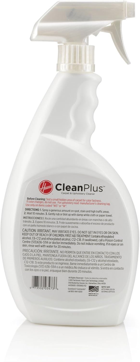 Hoover Clean Plus Spot Spray, Carpet Cleaner and Deodorizer, 32 oz, AH30600NF, White