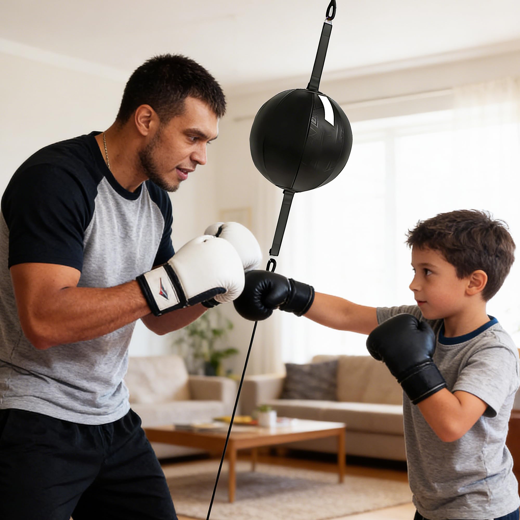 Bola De Velocidad Colgante, Equipado Con Cuerda De Amortiguación De Alta Elasticidad, Balón De Boxeo, Bola De Velocidad De Boxeo, Conjunto De Entrenamiento, Juego De Pelota De Doble Extremo