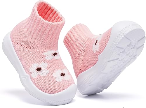 Miniatura 4 de MORENDL - Zapatos tipo calcetín para niños pequeños, zapatos de caminar para bebés, zapatillas antideslizantes para niños y niñas