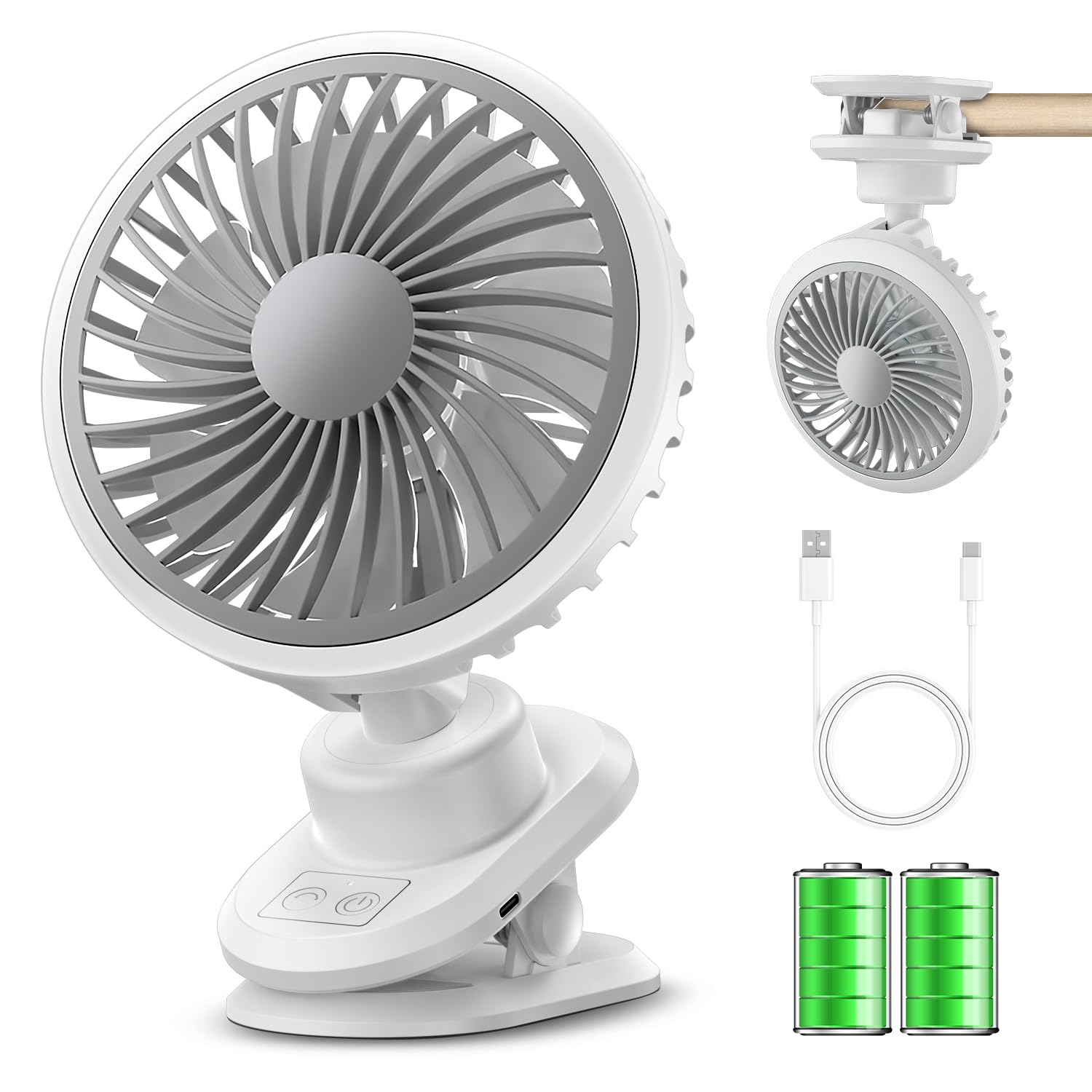 Amazon | 卓上扇風機 クリップ 扇風機 静音【2026年夏モデル&3D自動首
