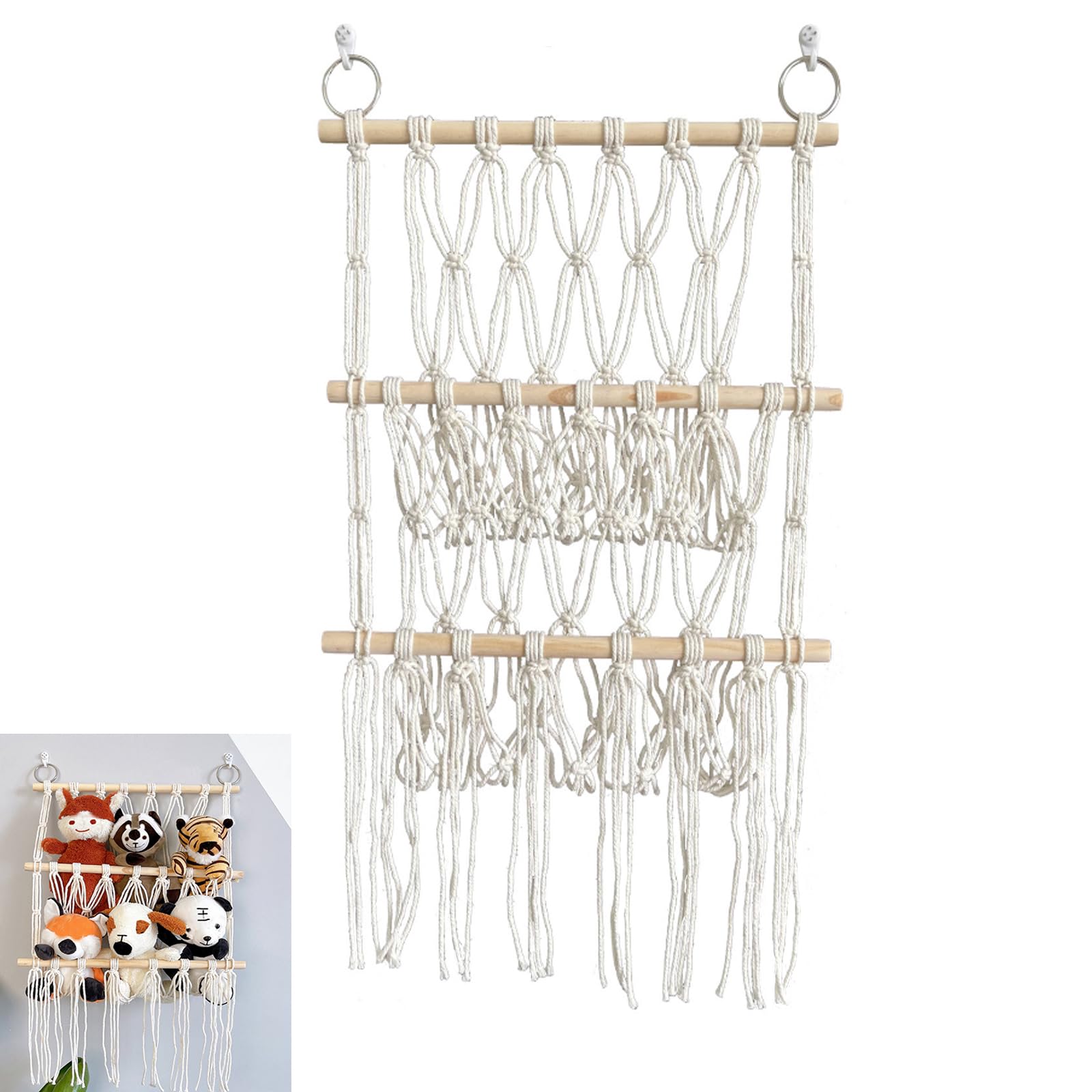 Étagère de rangement pour animaux en peluche : idéal pour le salon et la chambre