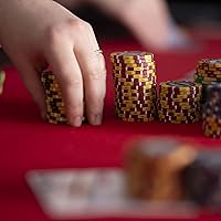 Vista 4 de Set de 500 fichas de póker Monte Carlo 3-Tone de 14 gramos con caja de aluminio de Brybelly