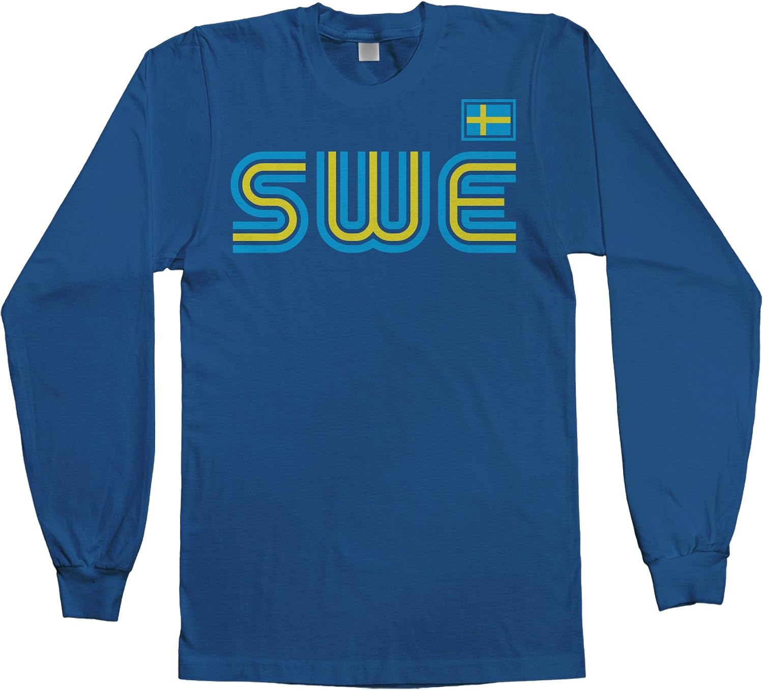 Threadrock Men's Sweden Athletic Retro Series Long Sleeve T-Shirt