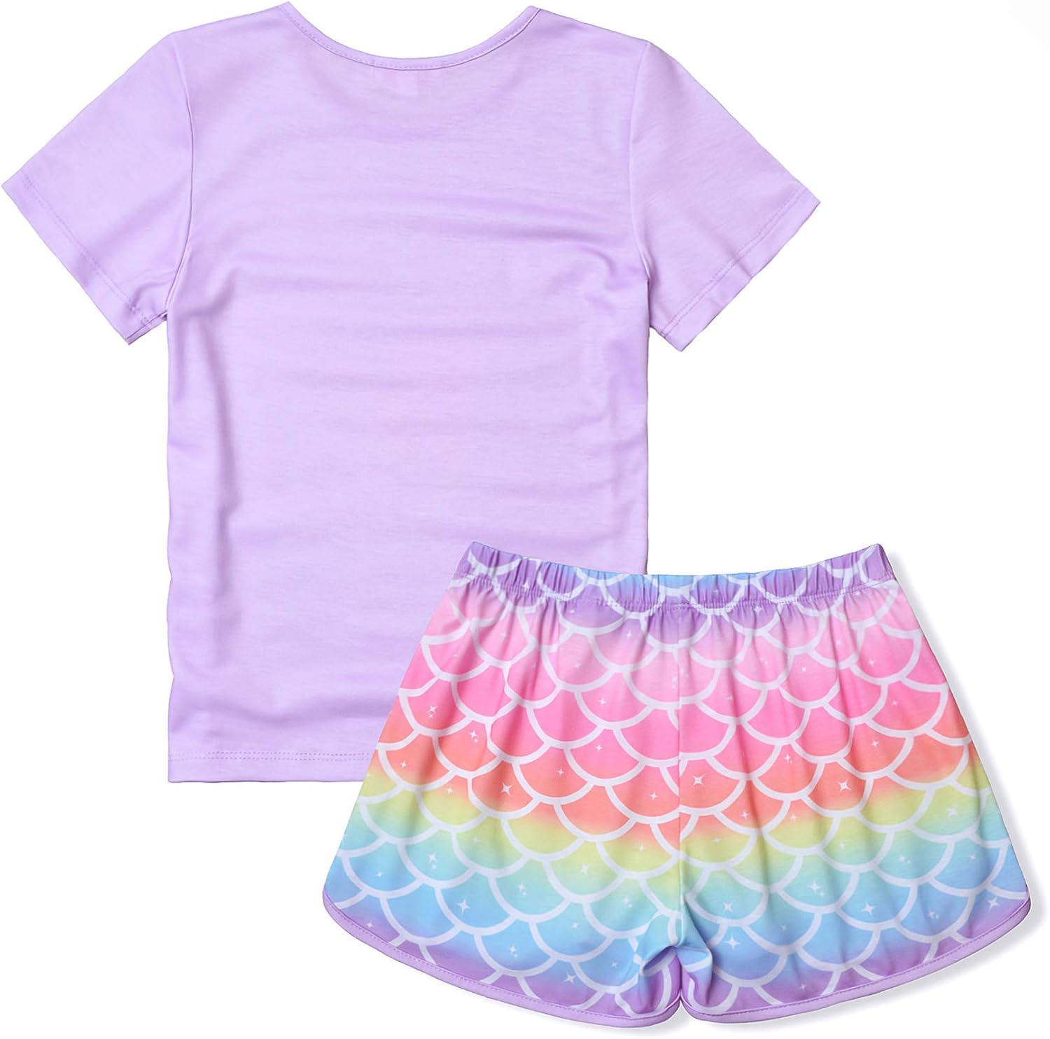 CHILDRENSTAR Pajama Sets for Girls Kids Pjs Summer Cotton Short Sleeve Sleepwear - Image 2