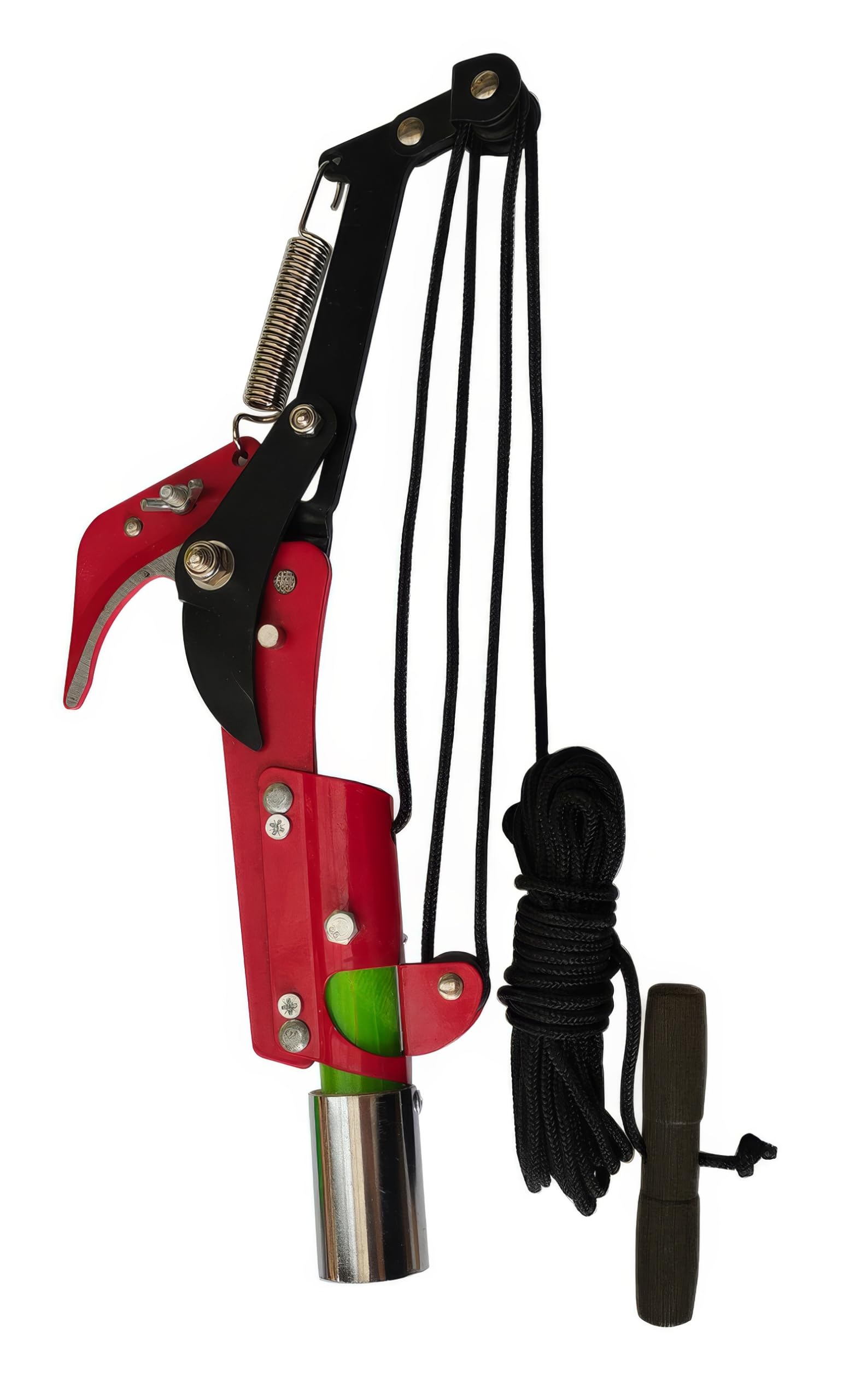 Sierra de poste manual para podar árboles, 8 varillas montadas de 32 mm para ajuste de longitud, podadora telescópica de árbol de 2 a 8 m, cortador de ramas de árbol para extremidades altas