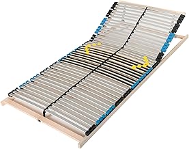 Slatted Frame 80 x 200 cm, Adjustable Headboard, 42 Slats, High Load Capacity up to 150 kg, Ergonomic 7-Zone Slatted Frame 80 x 200 cm, Beech Wood, Self-Assembly