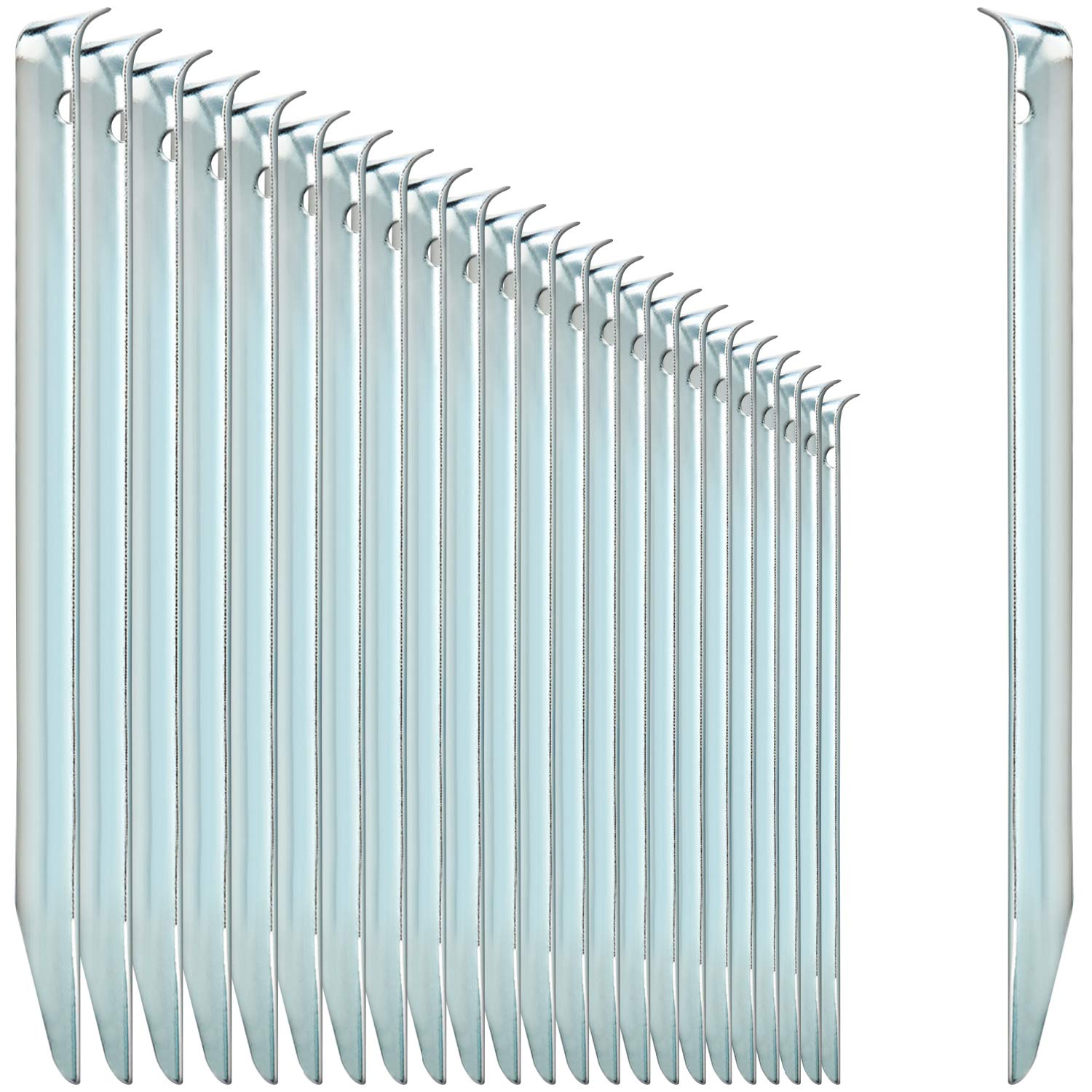 Ancrages de tente robustes en acier COM-FOUR pour sol standard
