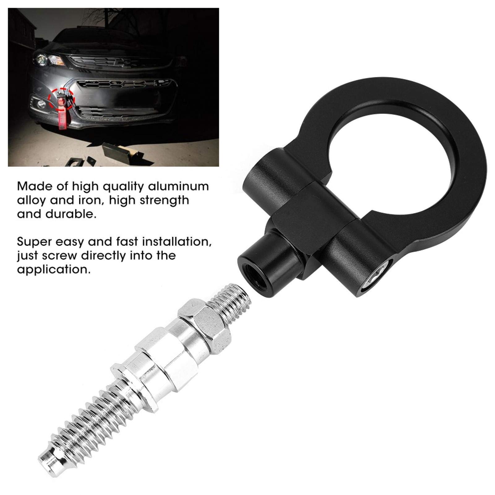 Gancio Traino Anello Bullone Gancio Traino Anello Gancio per Rimorchio Gancio Anteriore e Posteriore Gancio Traino per Rimorchio CNC per Auto Europea per Serie 3 E39 E92 E91 E90