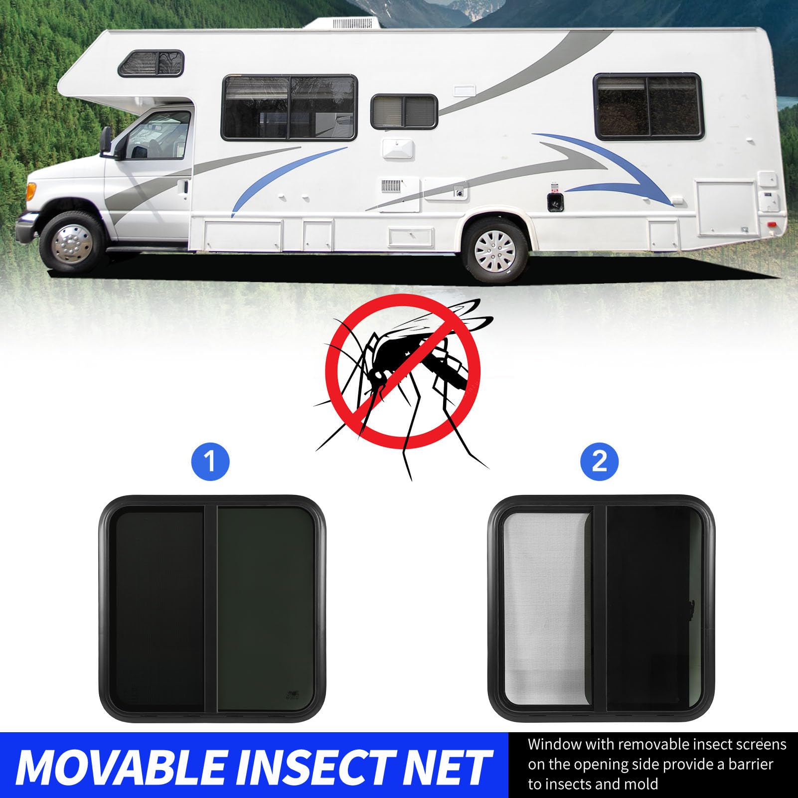 SPRINTER SCHUIFRAAM MET HOR PRIVACY RECHTS