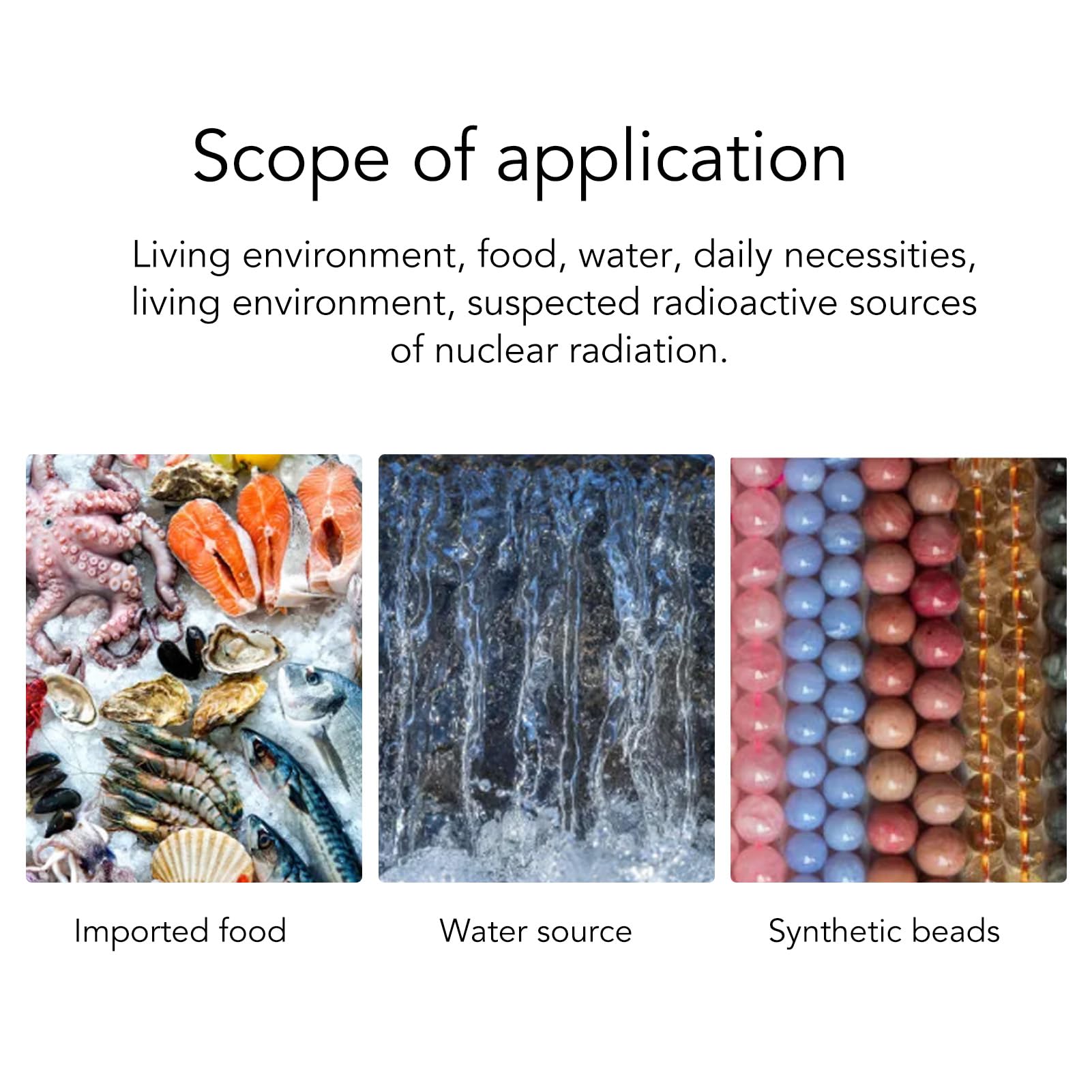 Geiger Counter, Y Beta Gamma X ray Radiation Monitor Meter with Sound Light Alarm, Nuclear Radiation Detector Pen Radiation Dosimeter for Personal RAD Safety (White)