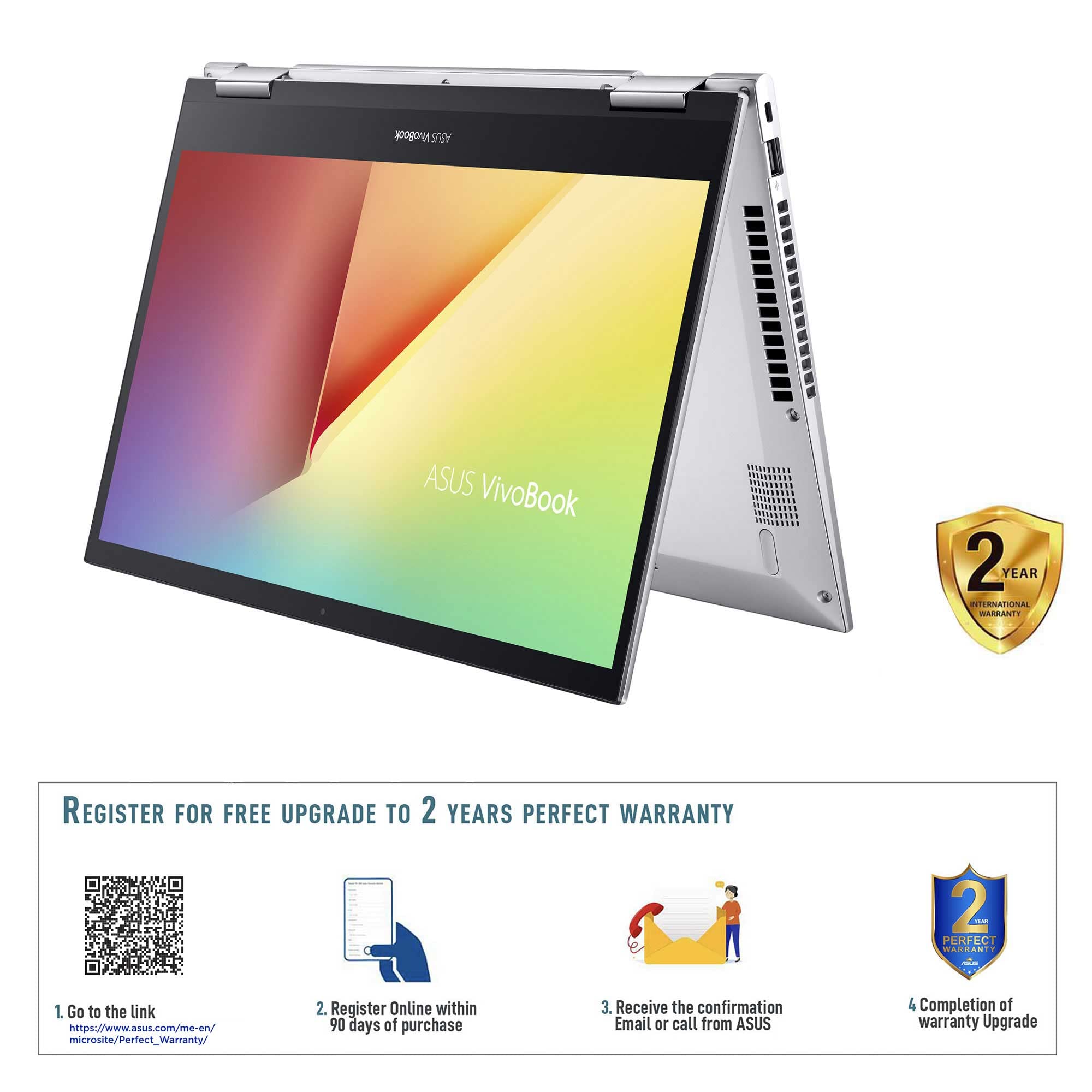 Asus Vivobook Flip 14 TP470EZ-EC087W (Transparent Silver) Touch