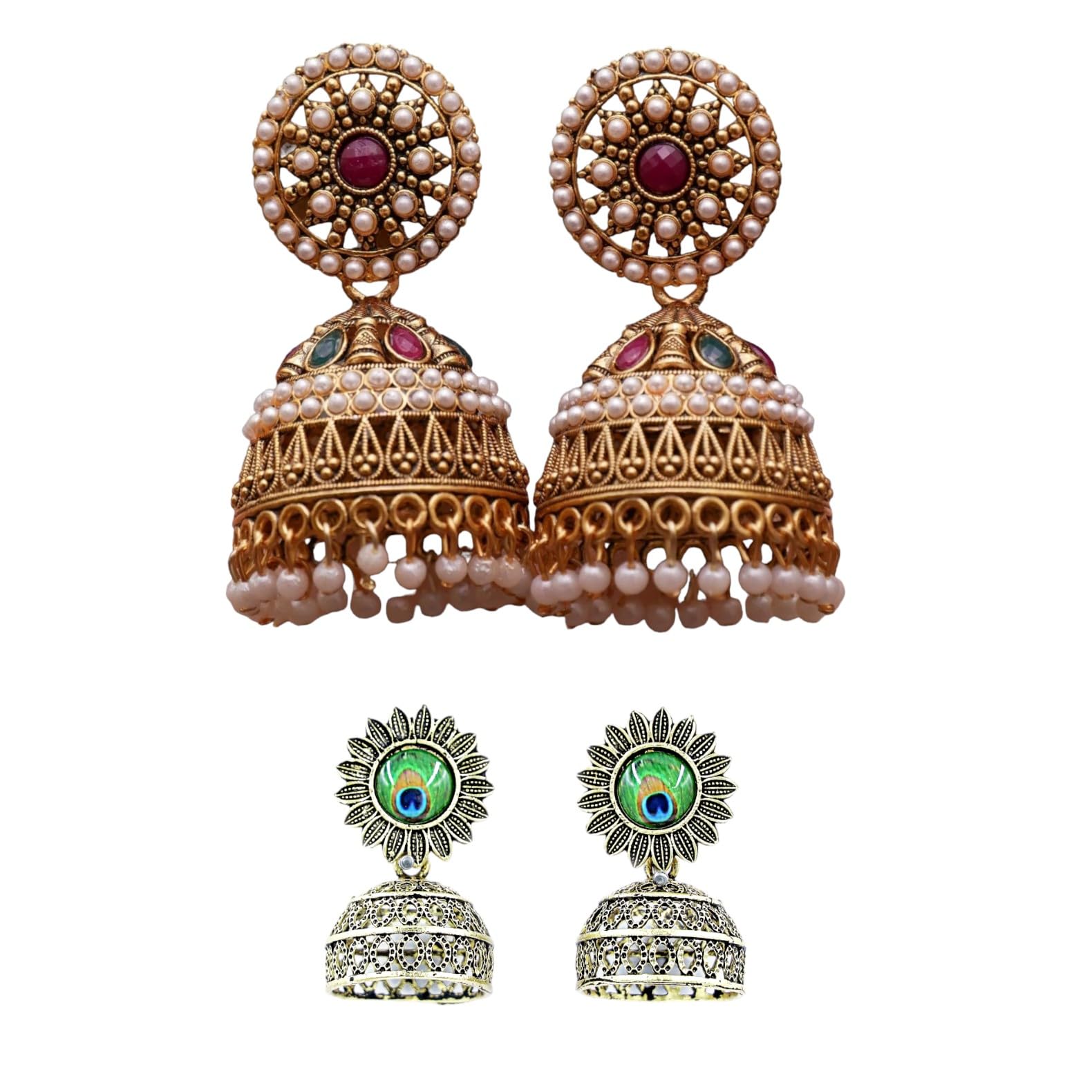 Flaring jewellers Gold Traditional Earring for women (B0D8HSBT8X) Amazon Price History, Amazon Price Tracker