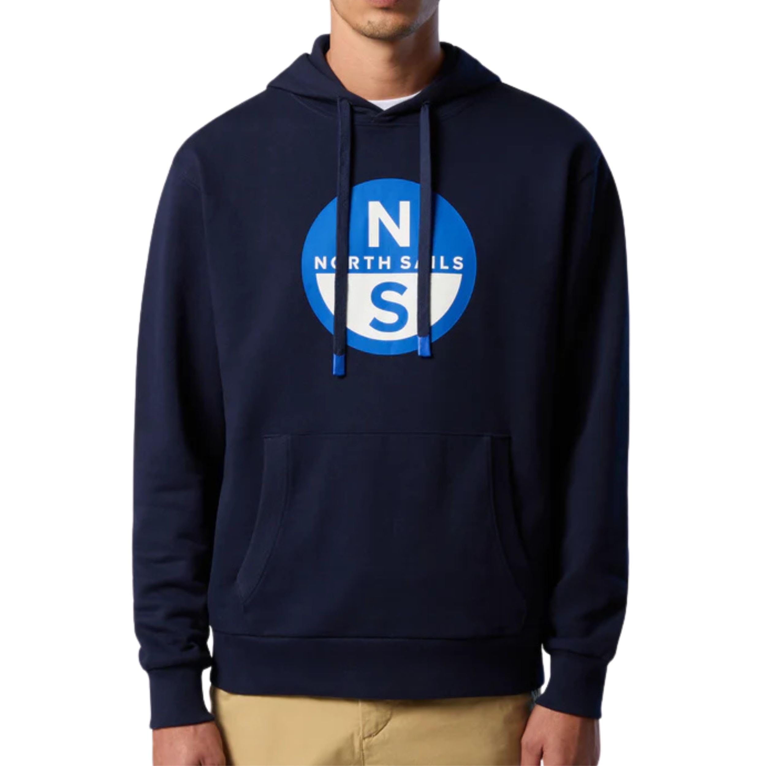 NORTH SAILS Bluza z kapturem Maxi z nadrukiem, granatowa