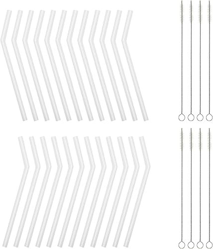 Pajitas de silicona transparente reutilizables para niños pequeños y niños  24 popotes flexibles de bebida corta de 6.7 pulgadas para vasos disponible en Yaxa El Salvador