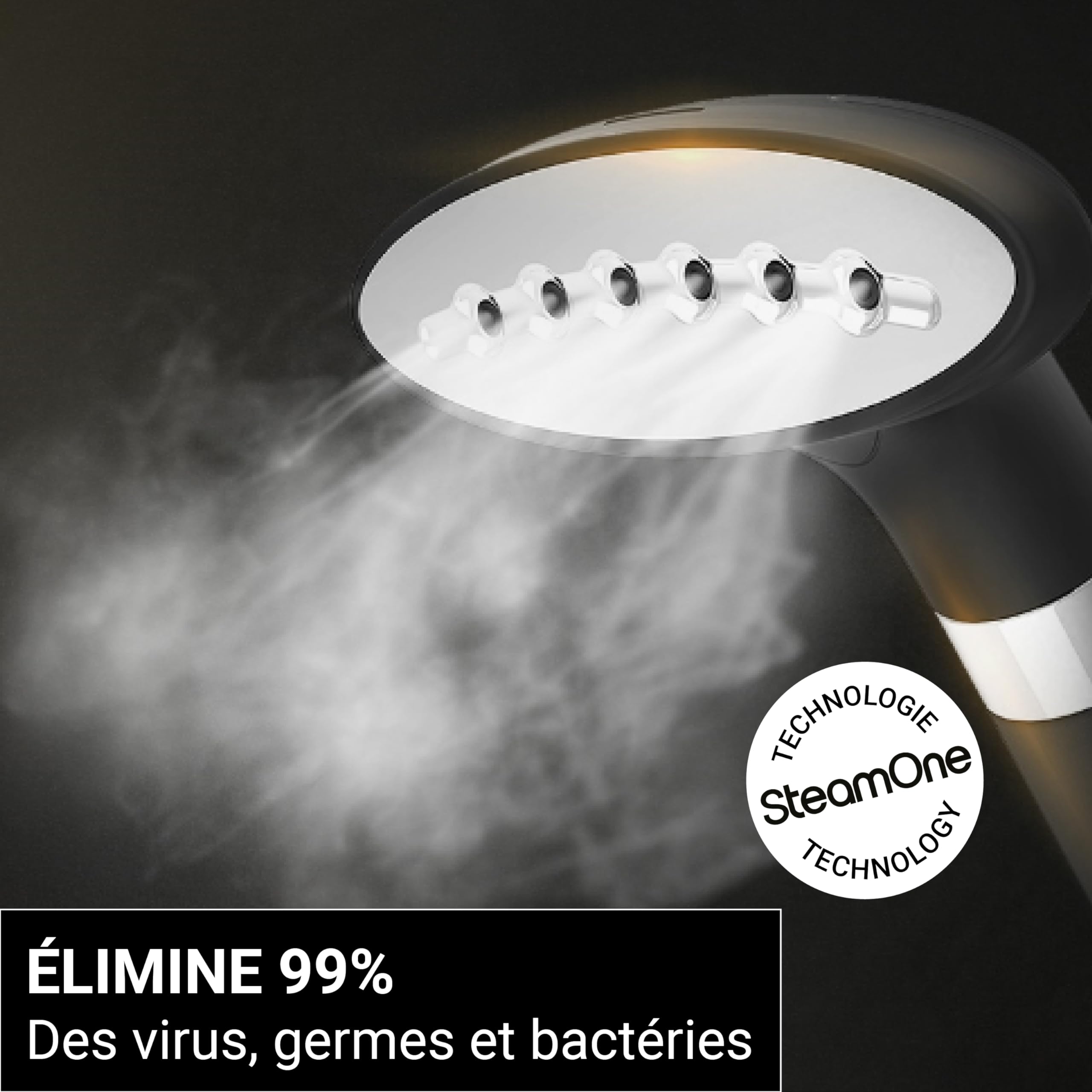 STEAMONE - Defroisseur Vapeur Vertical 2000W 42g/min - Steamer Autonomie 60min - Cable 2,6m - Fer a Repasser Élimine 99,99% d'Impuretés - Prêt en 60s - Intuitif, Performant et Économique - Stilys