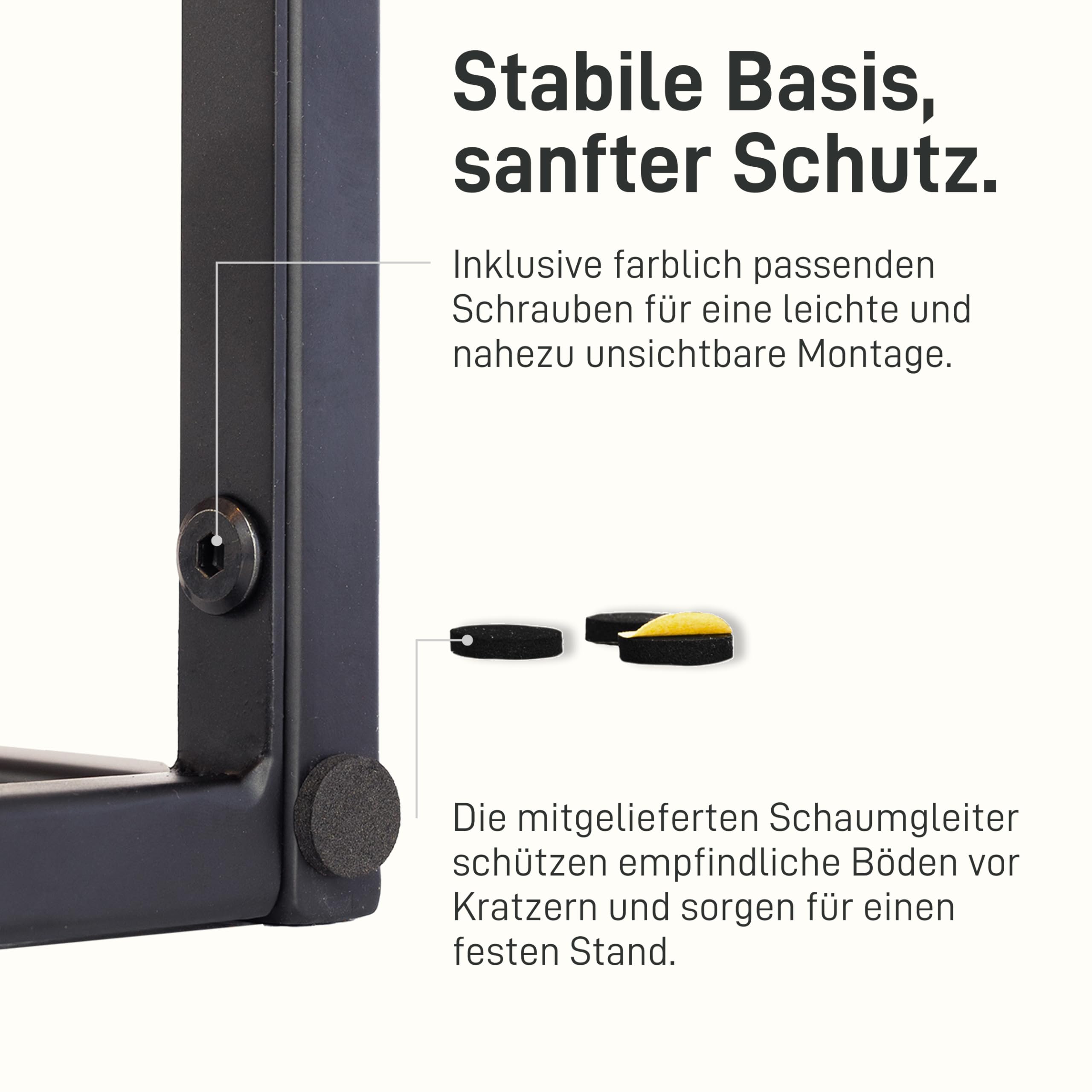 Natural Goods Berlin 1x Blumenständer Metall Schwarz 50 cm - Eckiger Deko Pflanzenständer - Blumenhocker Outdoor wetterfest, stabil & pflegeleicht - ideal als Blumenständer für Außen