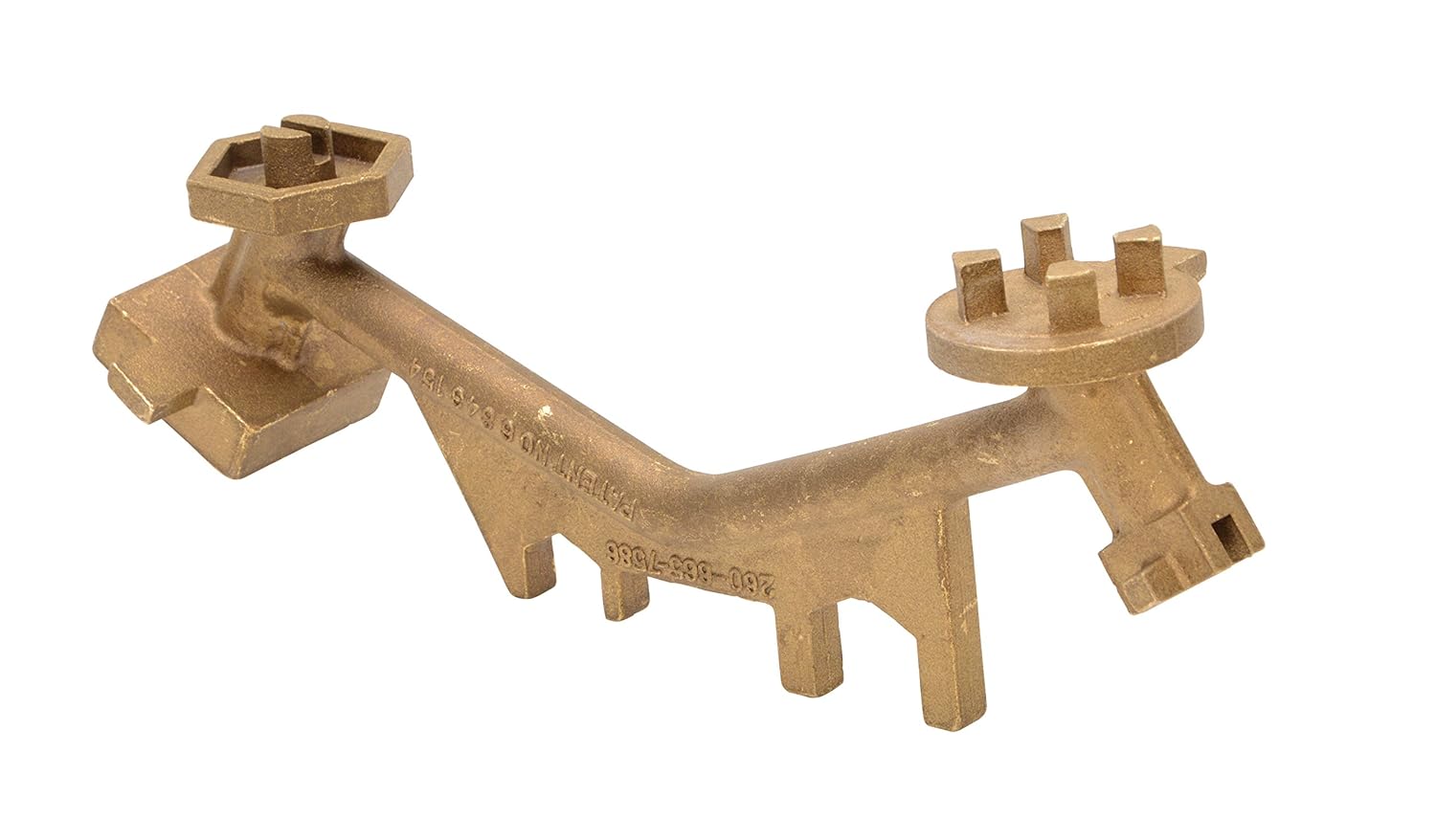 Vestil BNW-B-W Bronze Alloy Non-Sparking Angled Drum Bung Nut Wrench