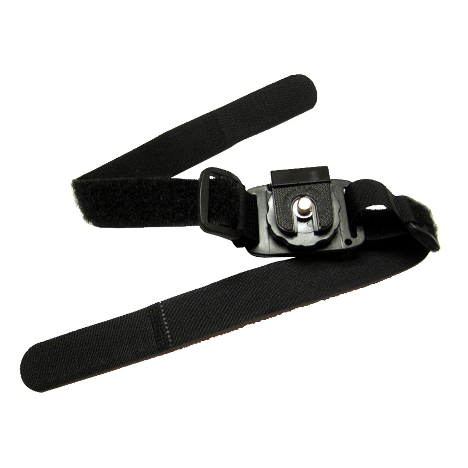 Liquid Image Vented Helmet Mount [Strap Holder] Safe Effective [Light Weight] Secured - Strap with Velcro to be Adjusted - Action Cameras that Can be Screwed at the Bottom - Black