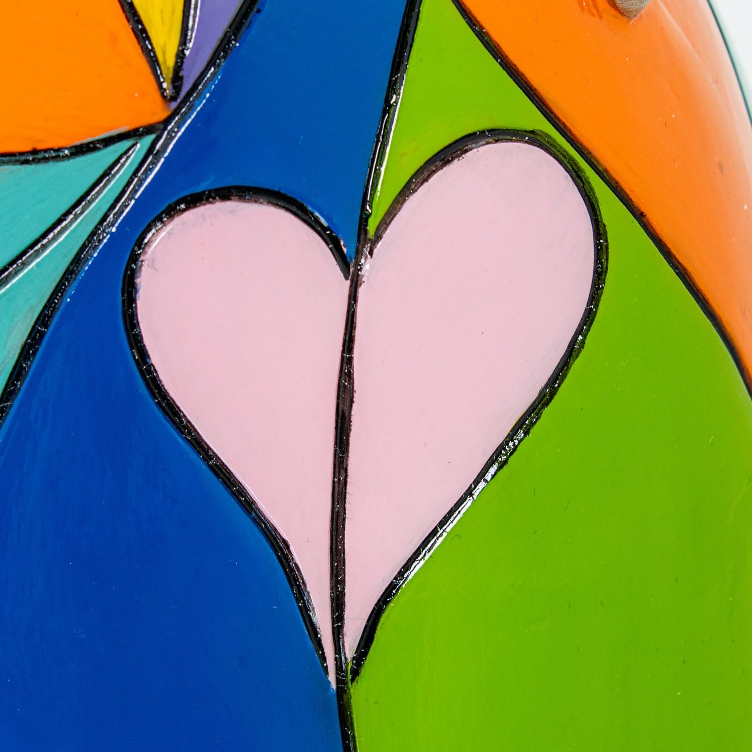 Figura de una menina de Resina Corazon Multicolor 13x19x21 cm