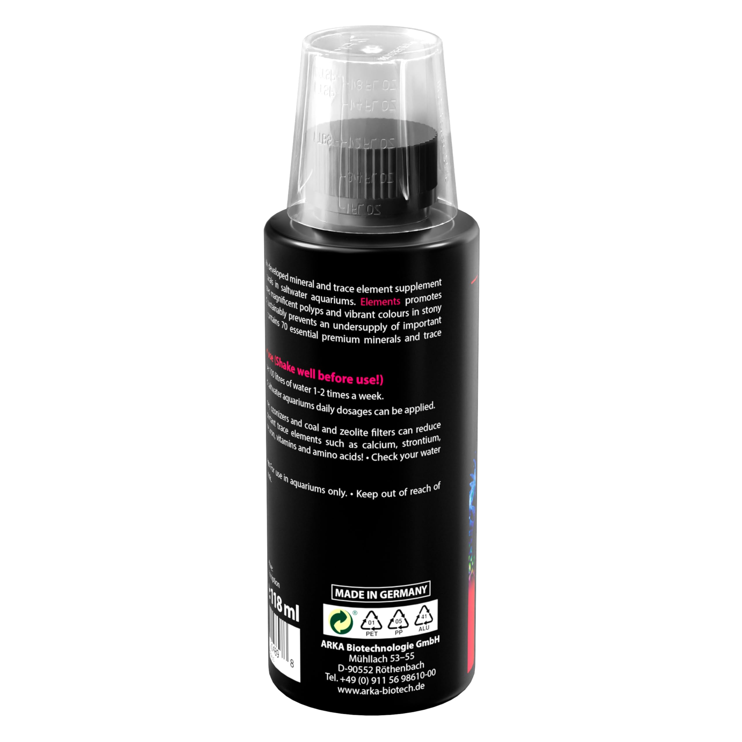ARKA - Elements - Micro & Macro Elements for Corals (118ml.), multicolor, 4oz (118ml) - Image 3