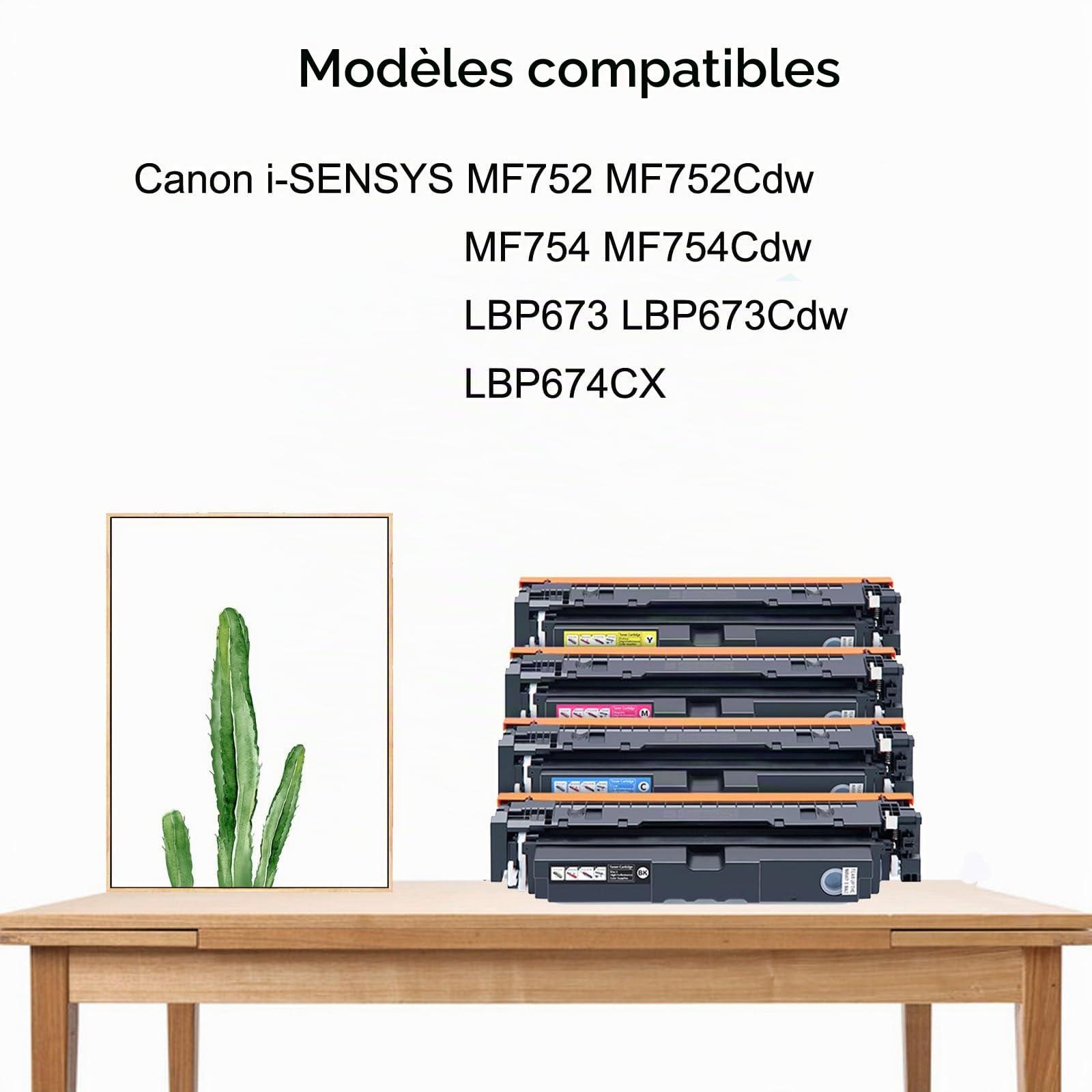 069H CRG-069H CRG069H Cartouche de Toner Compatible Haute Capacité (BK:7600 CMY:5500 Pages) pour Imprimante Laser Canon i-SENSYS MF752 MF752Cdw MF754 MF754Cdw LBP673 LBP673Cdw (4pk-BK/C/M/Y)
