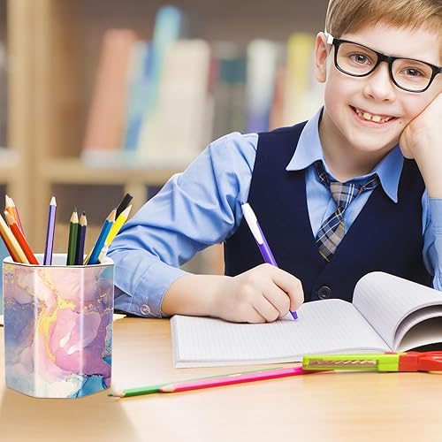 Vista 70 de WAVEYU - Portalápices bonito para escritorio, decoración de escritorio para niñas y mujeres Flor negra