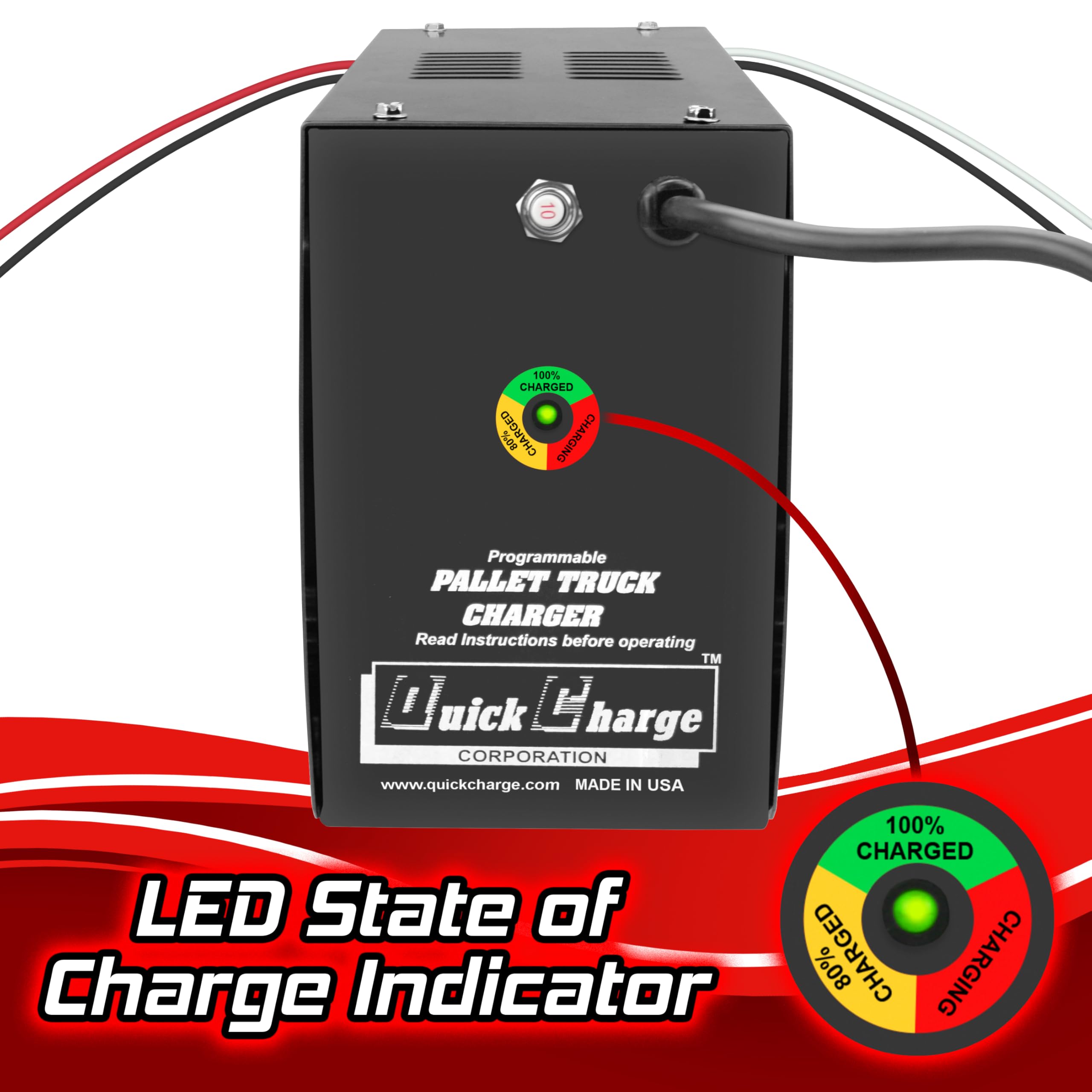 24 Volt 15Ah Onboard Fully Automatic Charger (PJ2415), Replaces Yale Charger 1-24012-04