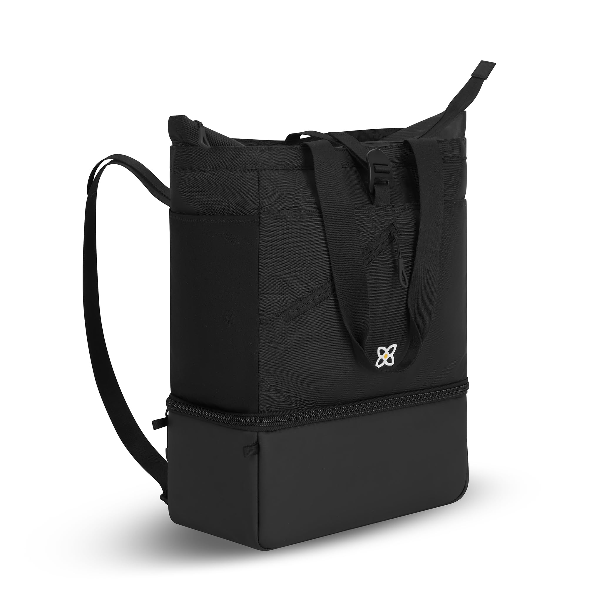 Sherpani Terra, zaino termico convertibile da donna, borsa tote bag, accessori con scomparto isolato portatile per pranzo, spiaggia, piscina, campeggio, lavoro, viaggi, vacanze estive (Raven)
