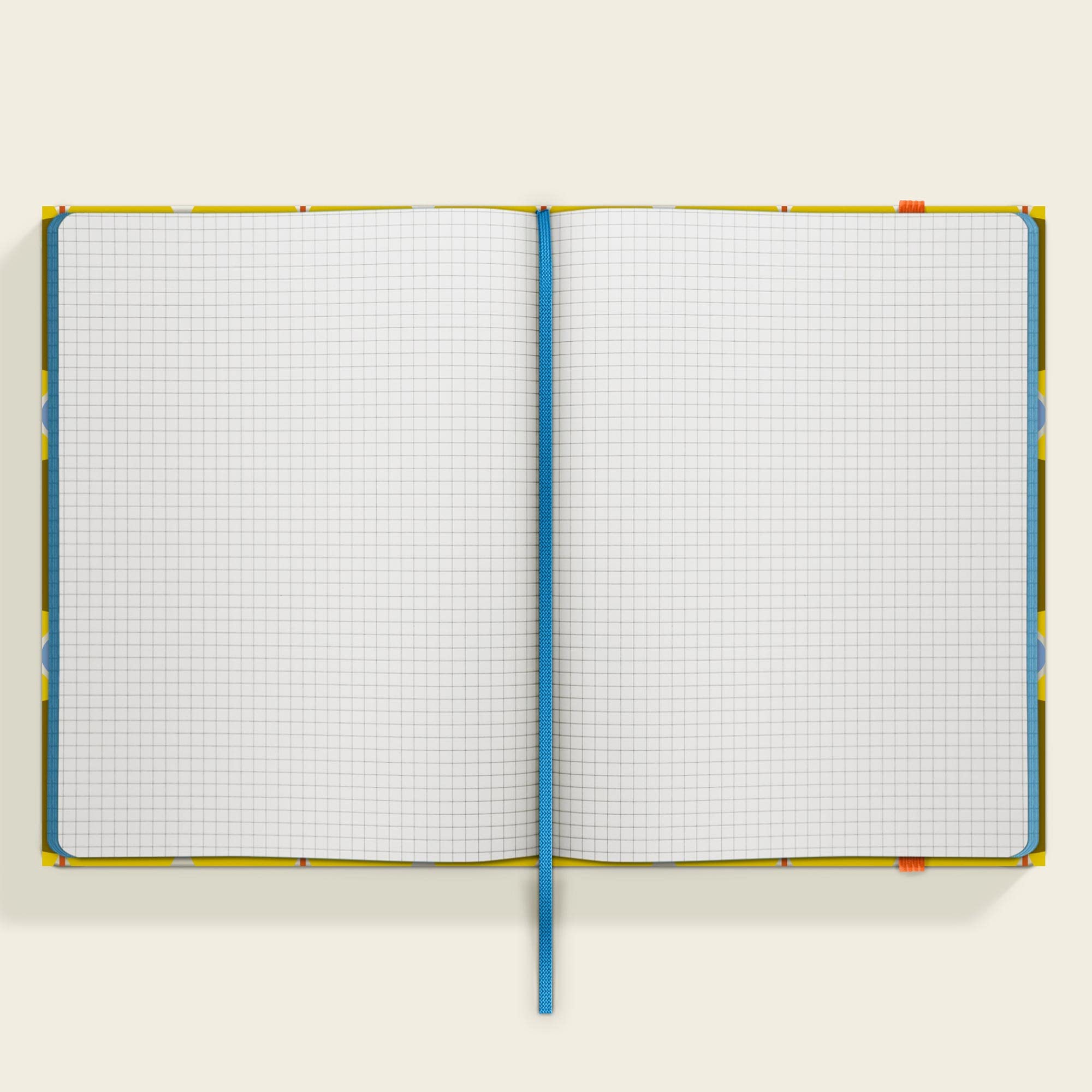 Orla Kiely Atomic - Taccuino con copertina rigida con chiusura elastica, segnalibro a nastro e tasca interna (A4 (210 mm x 297 mm)