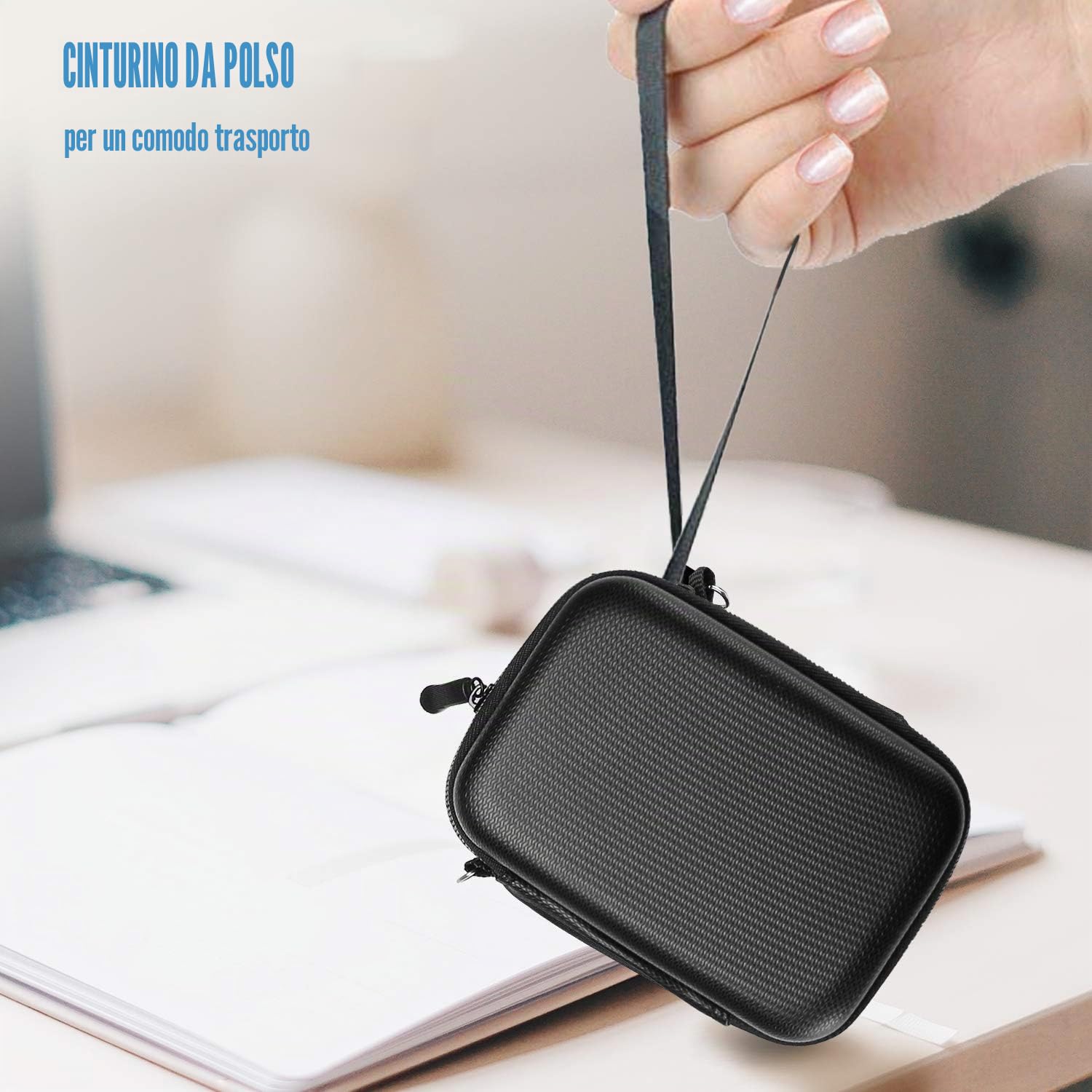 ProCase Custodia per Samsung T7 / T7 Touch SSD Esterno Portatile da 500GB 1TB 2TB, Unità a Stato Solido Esterna Hard Disk Borsa con Copertina in Silicone per Il Trasporto -Nero