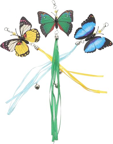 Miniatura 5 de LUOZZY 6 piezas de mariposas y accesorios de repuesto para gatos - Juguetes interactivos para gatos