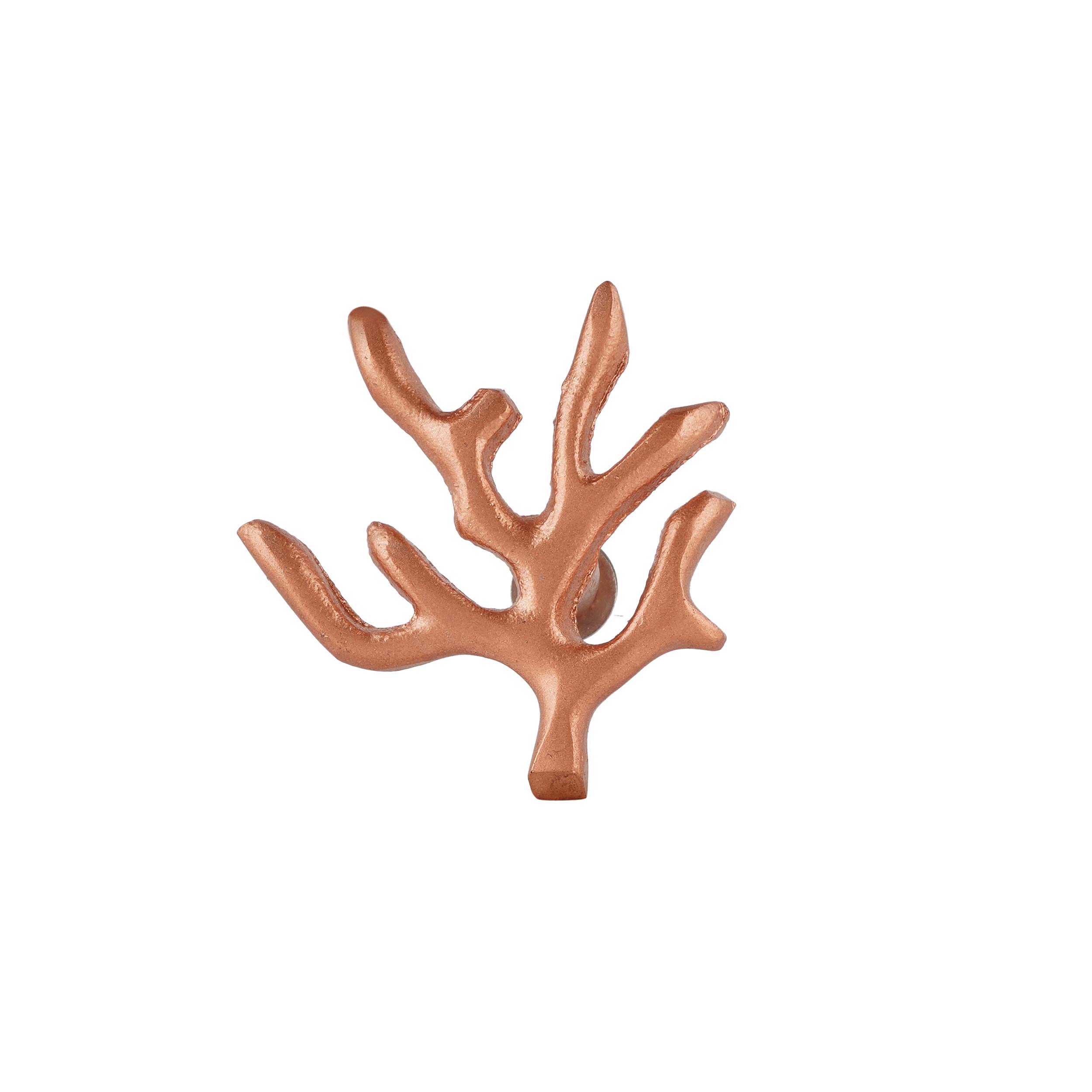 Rose Gold Coral Knob or Pull for Cabinets, Dressers and Drawers - Cabinet Hardware by Artisanal Creations (4)