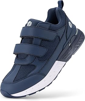 FitVilleShoes Men's Extra Wide Diabetic Trainers with Velcro Fastening, Comfortable Walking Shoes for Wide Flat Feet